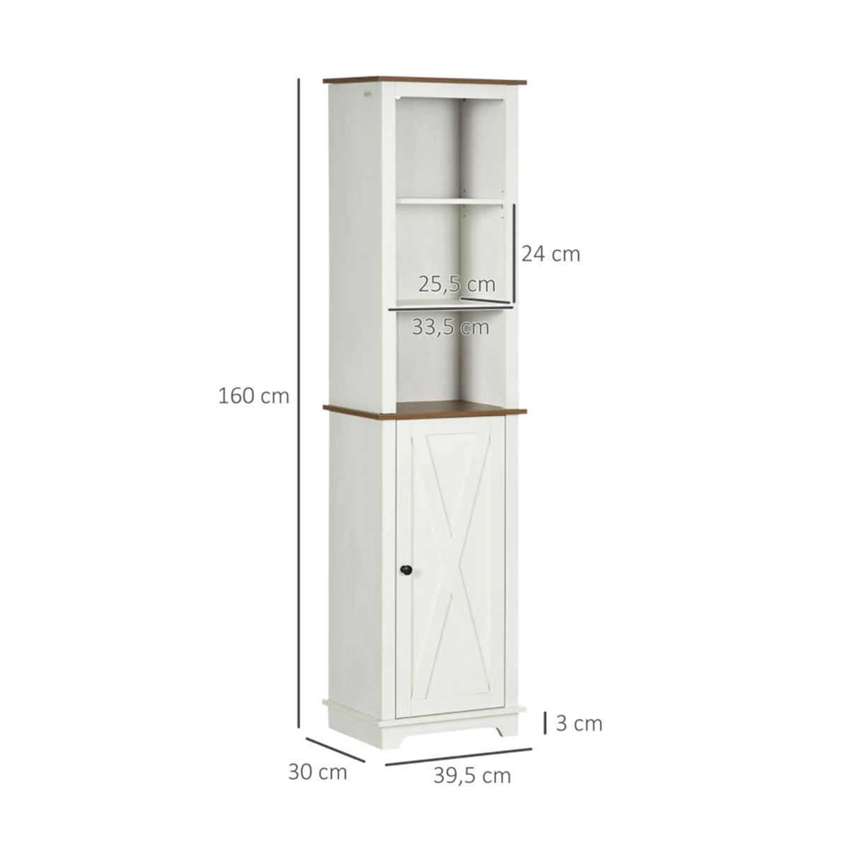 Armario-alto-de-baño-Anukka-Kleankin-3-estantes---1-armario-blanco-madera-160x395x30-cm-medidas