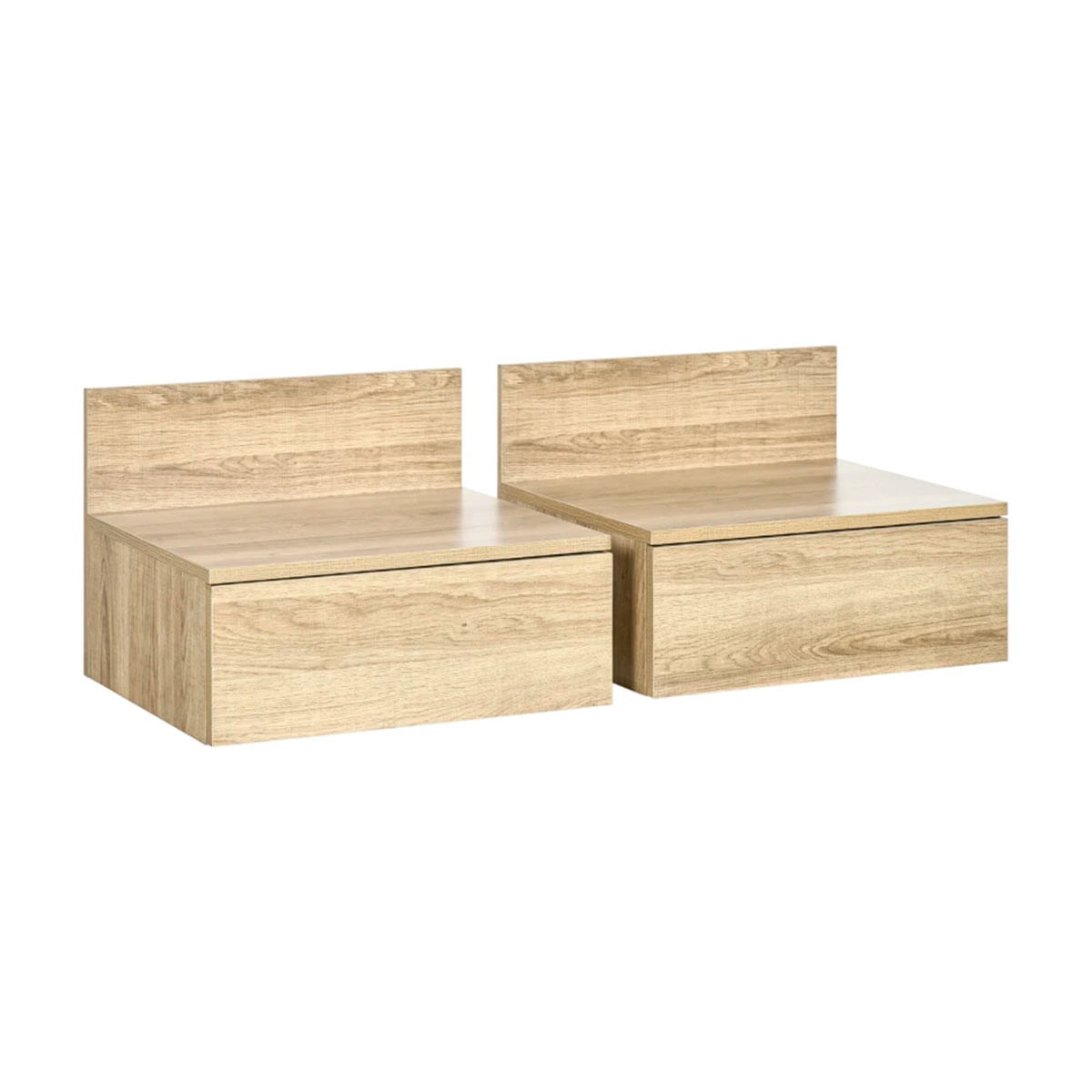 Pack-2-mesitas-de-noche-Kaya-Homcom-flotantes-con-cajon-natural-305x43x365cm-frontal