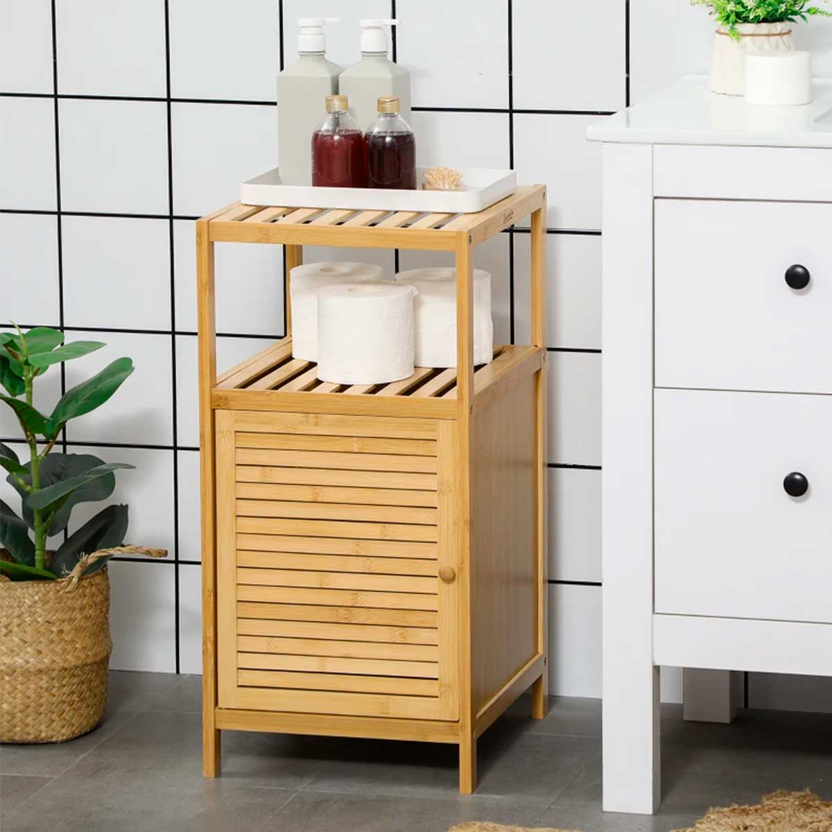 Estanteria-de-bano-Talai-Homcom-1-puerta--2-estantes-bambu-67x33x365cm-animada