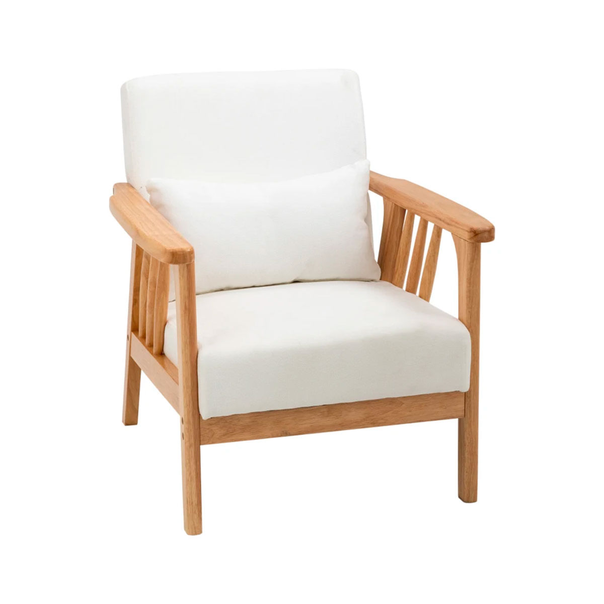 Sillon-Vanvik-Homcom-tapizado-terciopelo-blanco-78x68x75cm-frontal