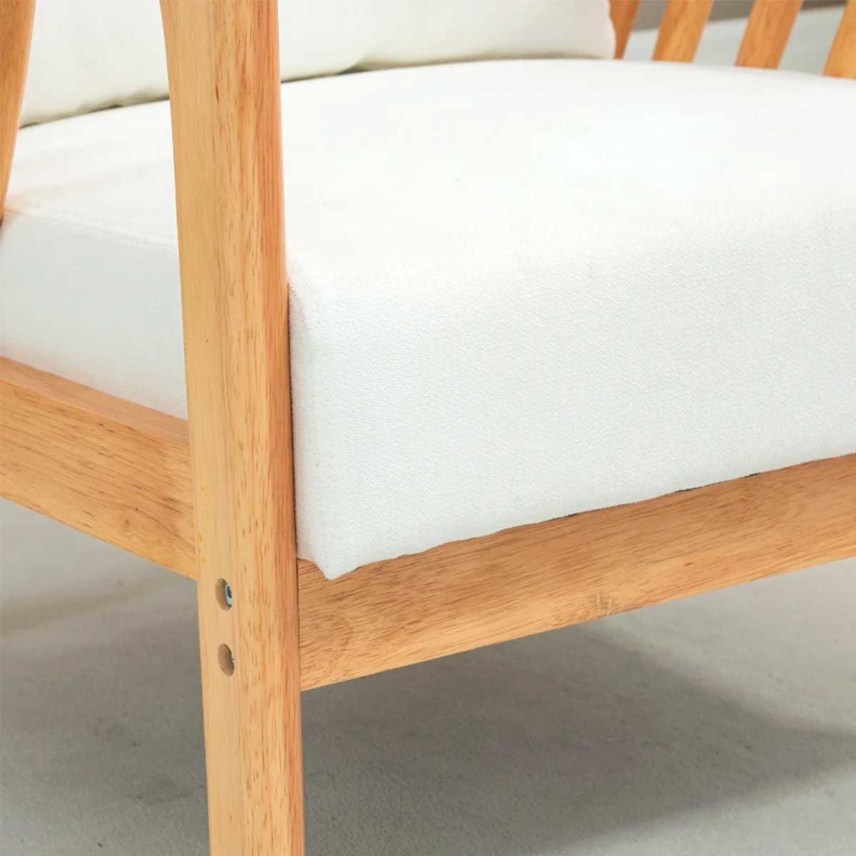 Sillon-Vanvik-Homcom-tapizado-terciopelo-blanco-78x68x75cm-detalle