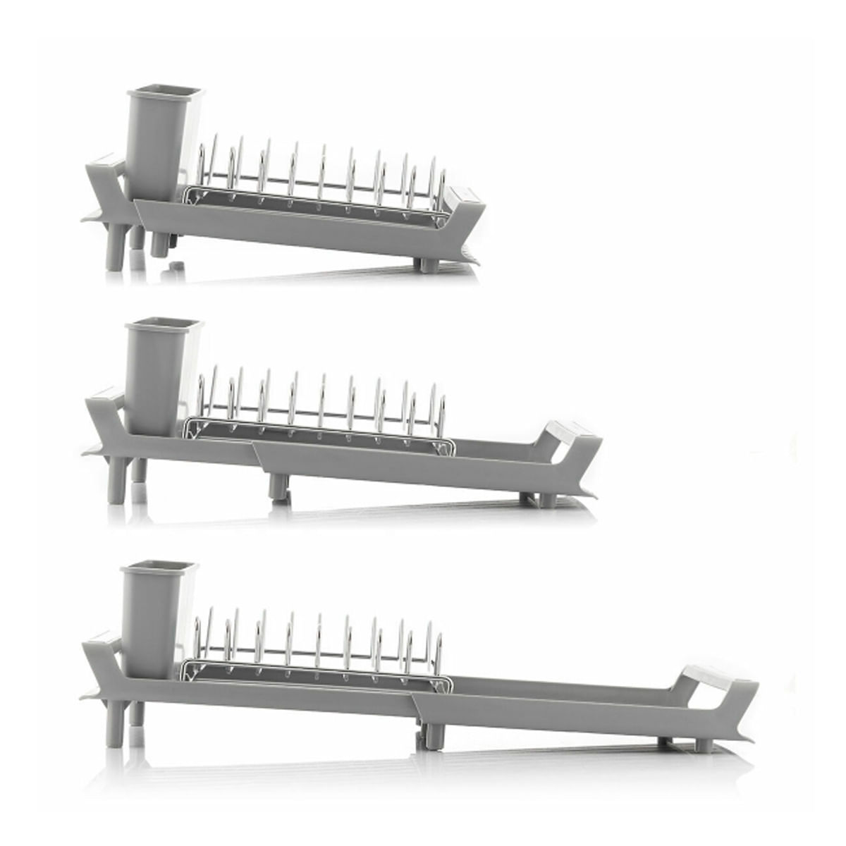 Escurreplatos extensible Drackish Innovagoods para fregadero gris 47x20x13 cm detalle extensible