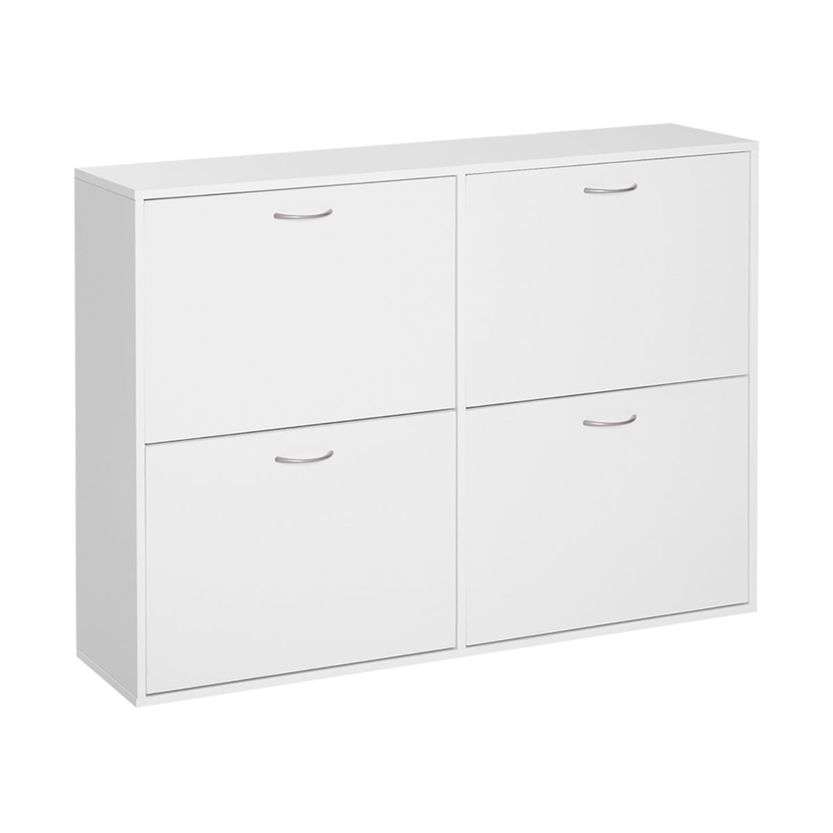 Zapatero-Walk-Homcom-4-cajones-abatibles-16-24-pares-blanco-81x120x24cm-frontal