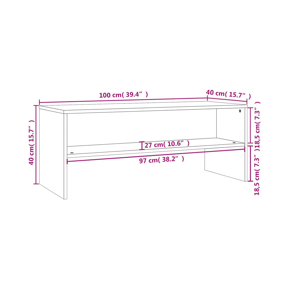 Mueble-para-TV-Rem-compartimento-abierto-negro-40x100x40cm-medidas