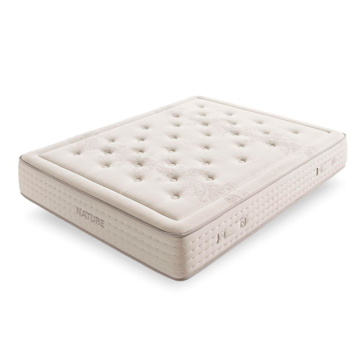 Colchón de muelles ensacados Artesanal Vip Nature tejido Jacquard media-alta crema 30 cm 2