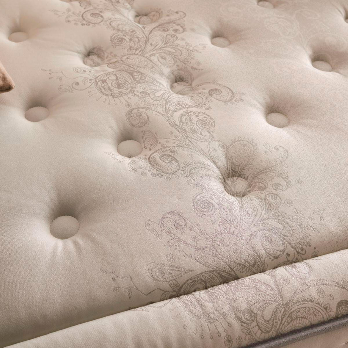 Colchón de muelles ensacados Artesanal Vip Nature tejido Jacquard media-alta crema 30 cm 5