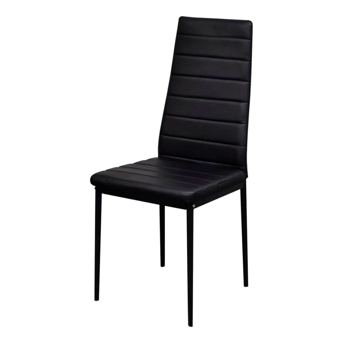 Pack de 6 sillas Emiset polipiel negro 2