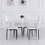 Pack de 6 sillas Emiset polipiel blanco/negro 3