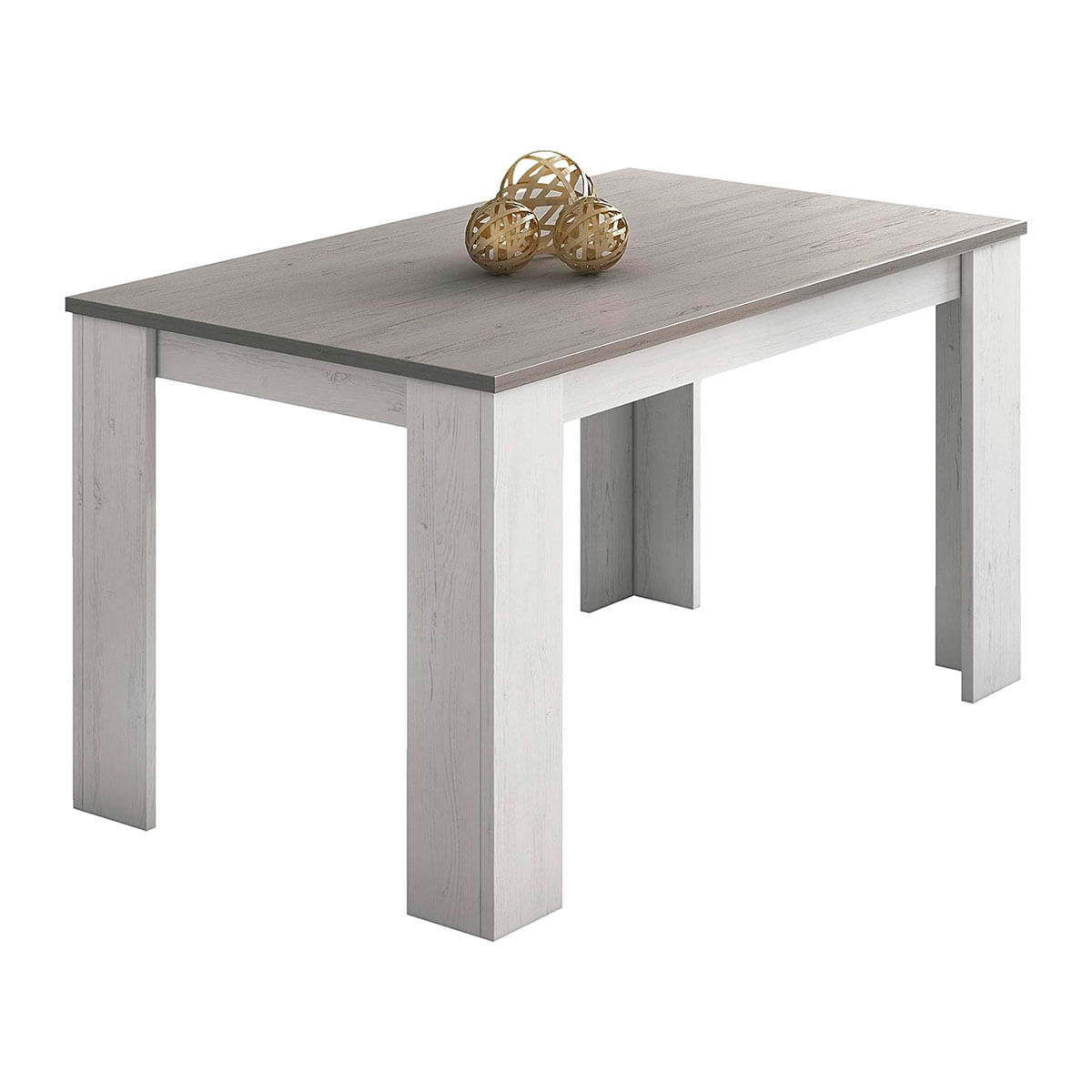 Mesa de comedor extensible Corfu  Andersen pino/gris 2