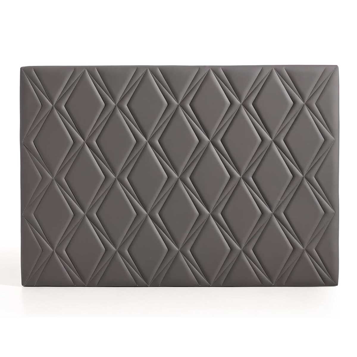 Cabecero Rubí Matris tapizado diseño rombos tela antimanchas gris 2