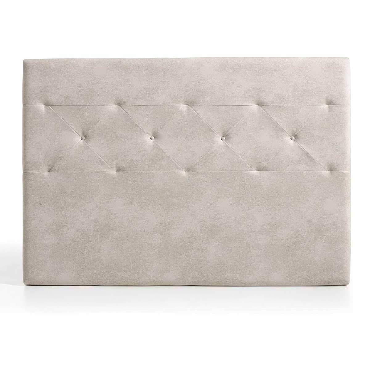 Cabecero Zafiro Matris tapizado diseño puntos tela antimanchas blanco Artik 2