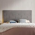 Cabecero-Zafiro-Matris-tapizado-diseño-puntos-tela-antimanchas-gris