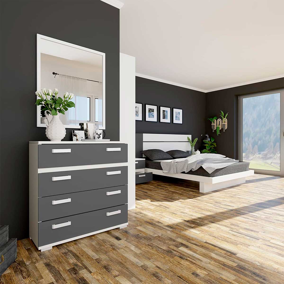 Comoda-Cabra-4-cajones-blanco-grafito-899x89x396cm-animada