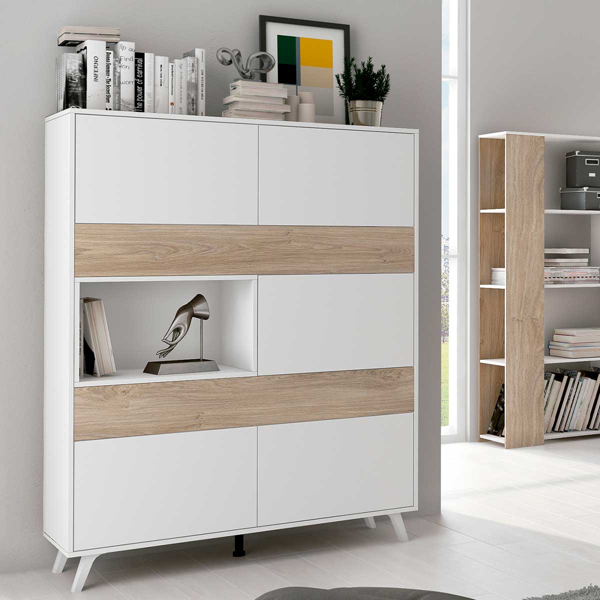 Composicion-de-salon-Soto-blanco-roble-detalle