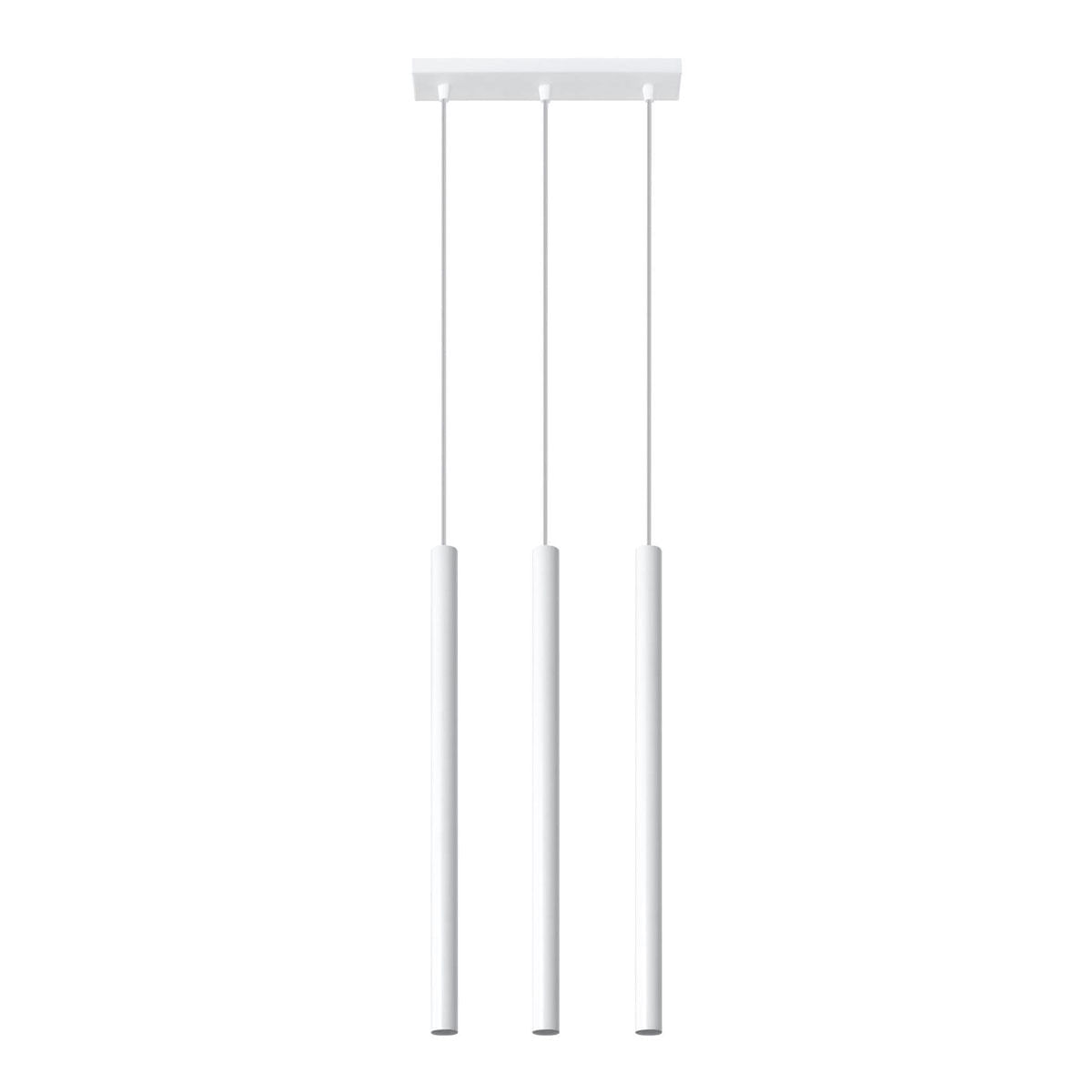 Lámpara de techo Pastelo 3 diseño minimalista 3 focos blanco 90x30x5 cm 2
