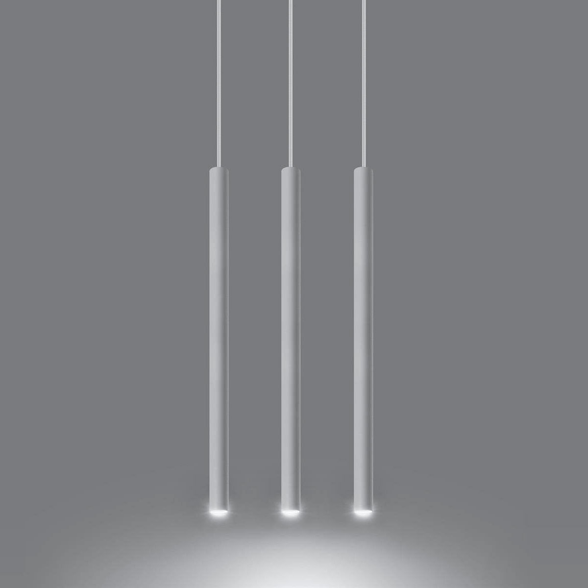 Lámpara de techo Pastelo 3 diseño minimalista 3 focos blanco 90x30x5 cm 3