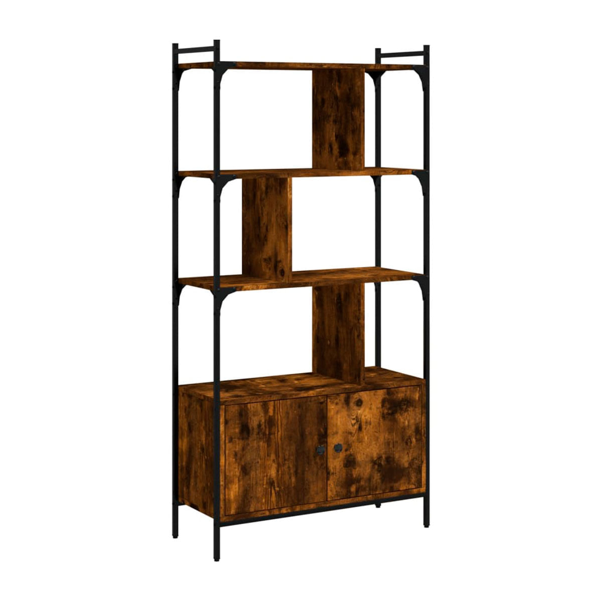 Estanteria-Hoffu-2-puertas-3-estantes-roble-oscuro-1545x765x30cm-fondo-blanco