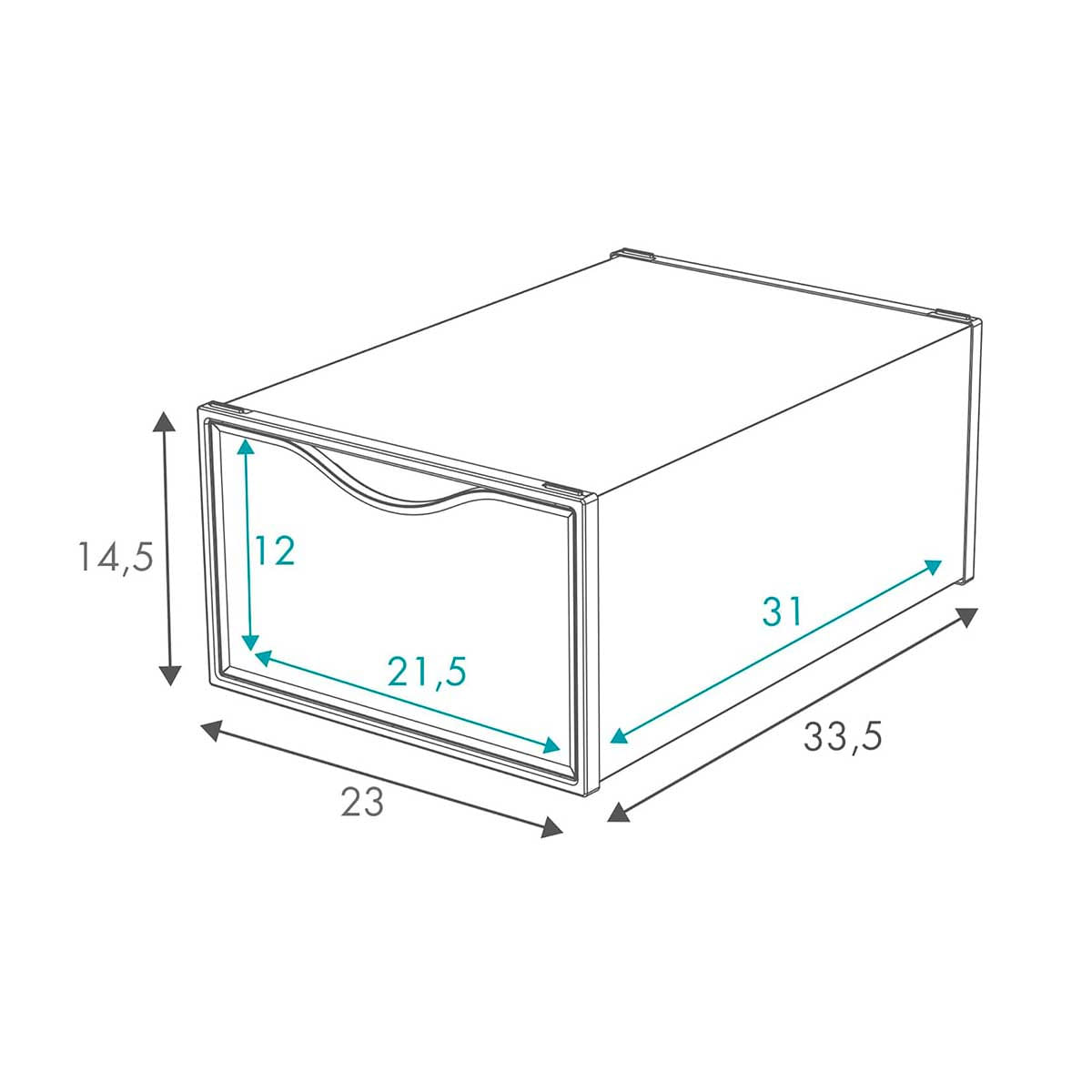 Juego-de-12-cajas-de-zapatos-con-apertura-frontal-145x23x335cm-medidas