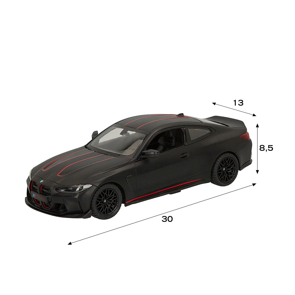 Coche-teledirigido-BMW-M4-CSL-Rastar-con-mando-6A-negro-85x30x13cm-medidas