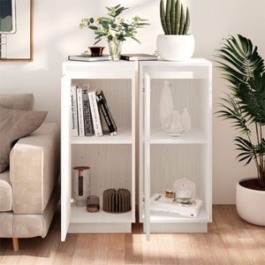 Pack de 2 aparadores Beira 2 compartimentos madera de pino 81x31,5x34 cm