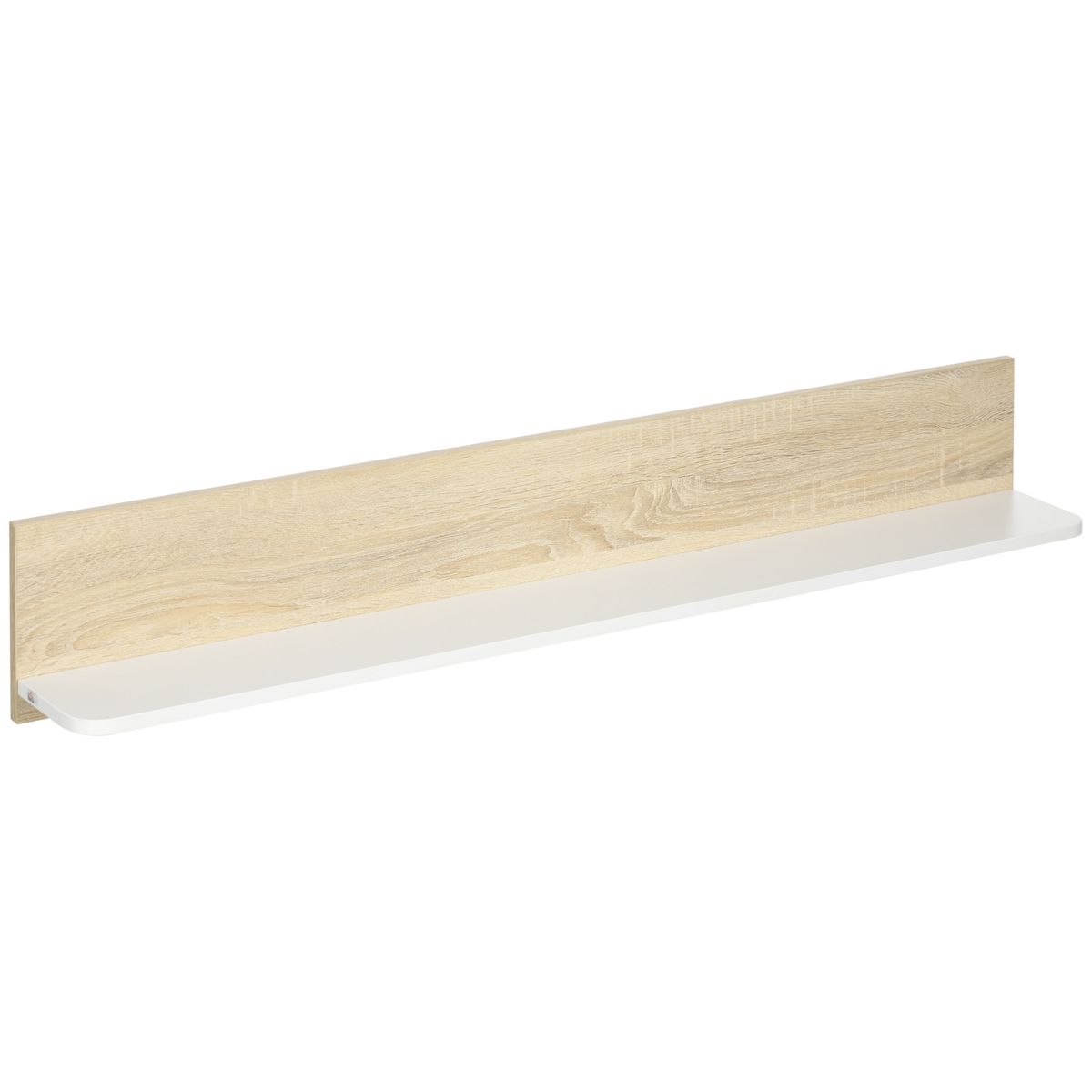 Estante de pared Maiao Homcom natural/blanco 20x120x15 cm 2