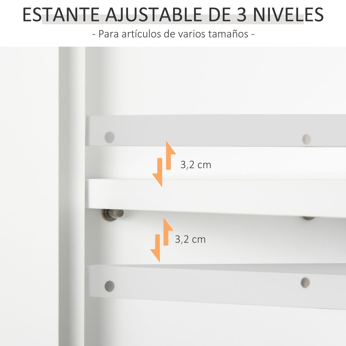 Armario de baño Salomon Homcom 2 puertas blanco 58x60x19,8 cm 5