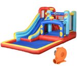 Castillo hinchable infantil Outsunny con tobogán multicolor 3-8A 2