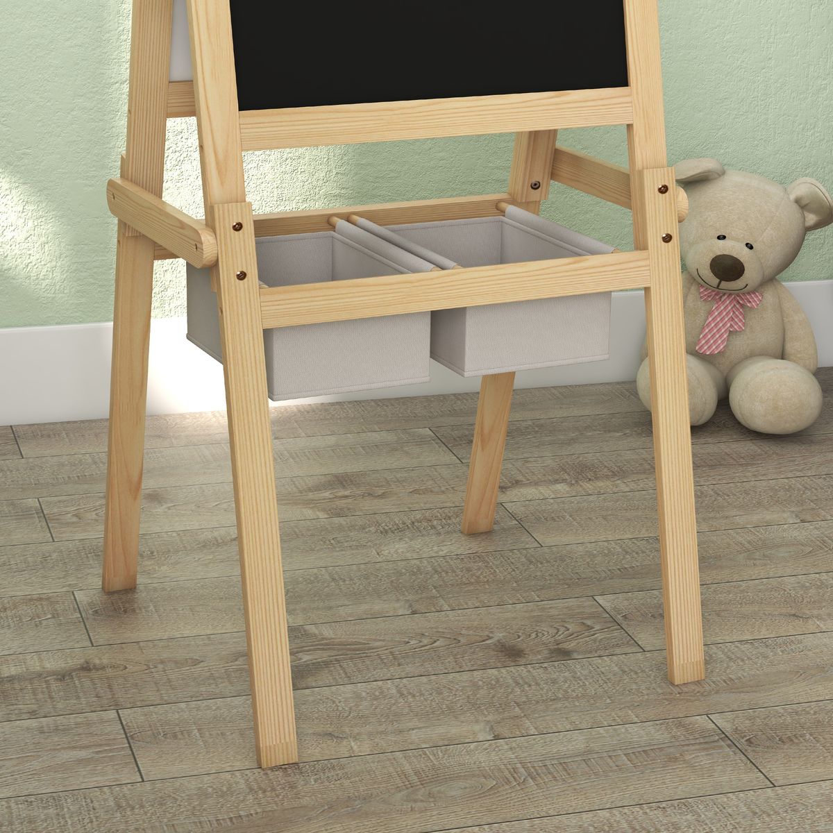 Pizarra infantil Aiyaplay doble cara 3 en 1 natural 7