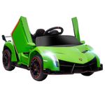 Coche eléctrico infantil Lamborghini Homcom con mando 3-6A verde