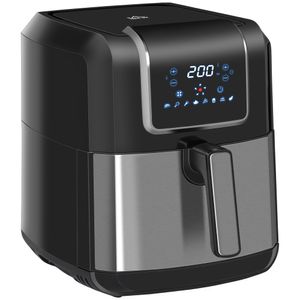 Freidora de aire Crispy Homcom 6,5L 1800W negro