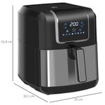 Freidora de aire Crispy Homcom 6,5L 1800W negro 3