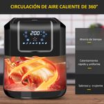 Freidora de aire Crispy Homcom 6,5L 1800W negro 7