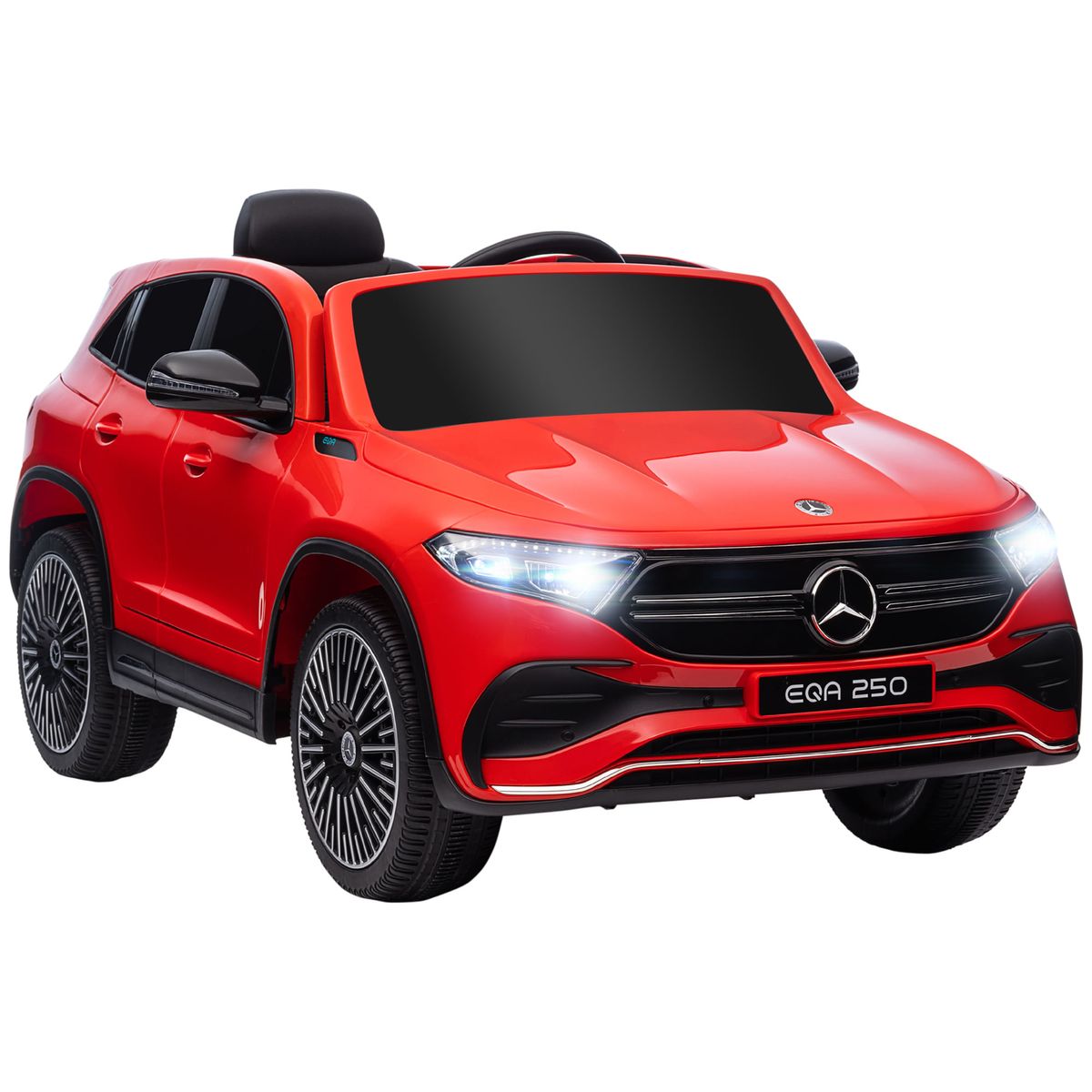 Coche eléctrico infantil Mercedes Benz EQA 12V con mando rojo