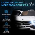 Coche eléctrico infantil Mercedes Benz EQA 12V con mando blanco 4
