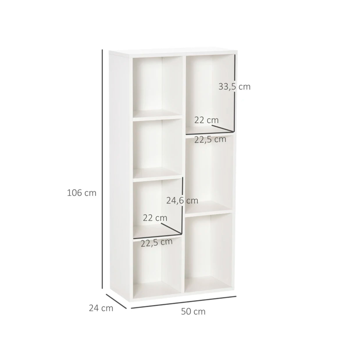 estanterIa-kalma-homcom-7-compartimentos-blanco-106x50x24cm-medidas
