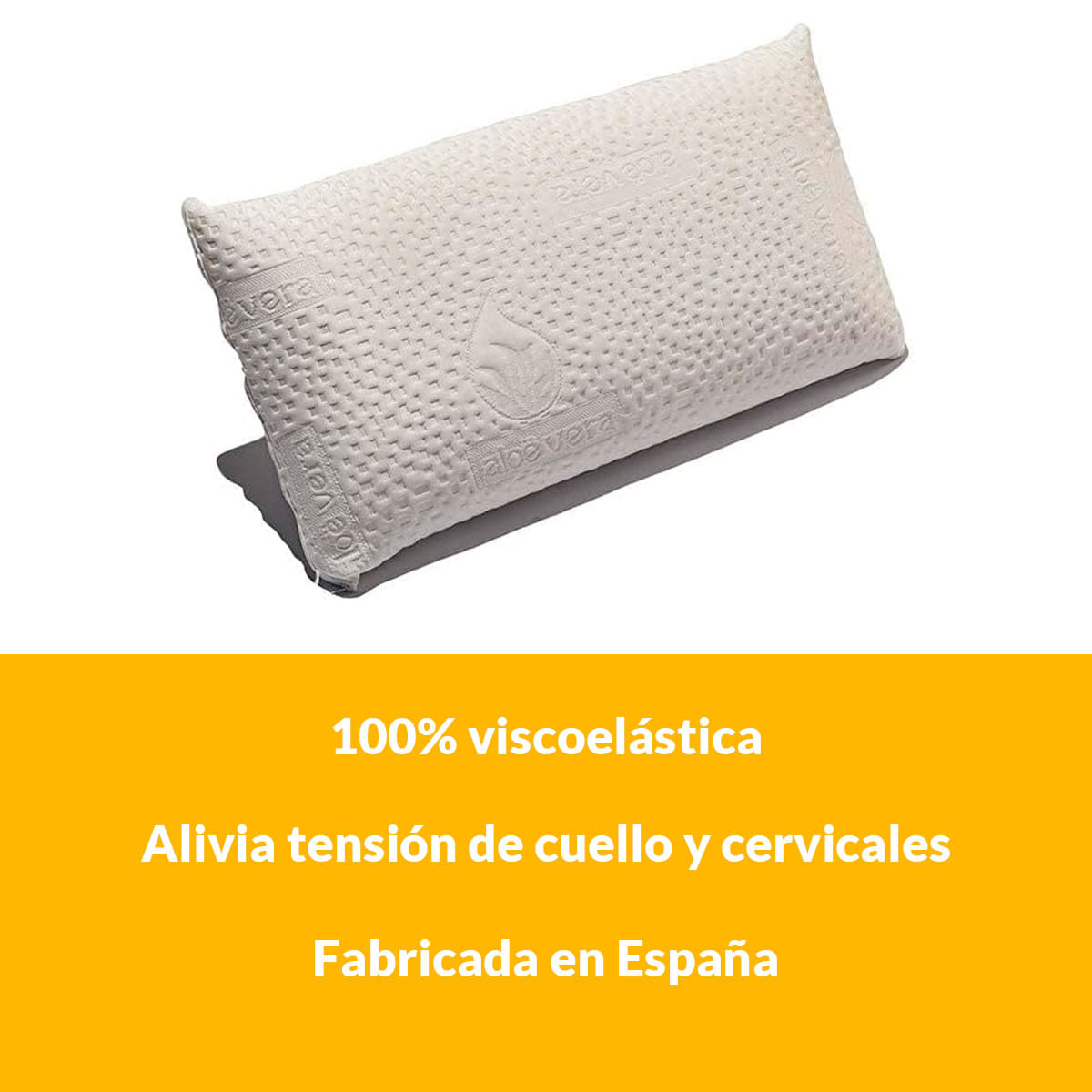 Almohada Visco Aloe Vera Matris 100% viscoelástica blanco 60x40 cm 2