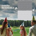 Alfombra exterior Outsunny reversible e impermeable gris 274x182 cm 7