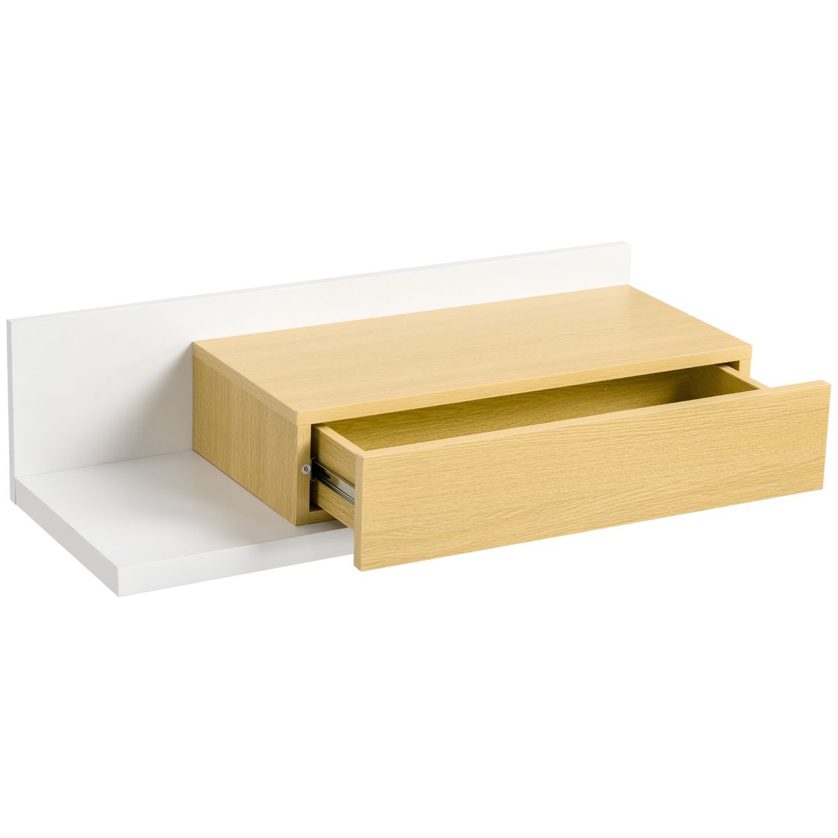 recibidor hiva homcom con espejo 1 cajon blanco cajon