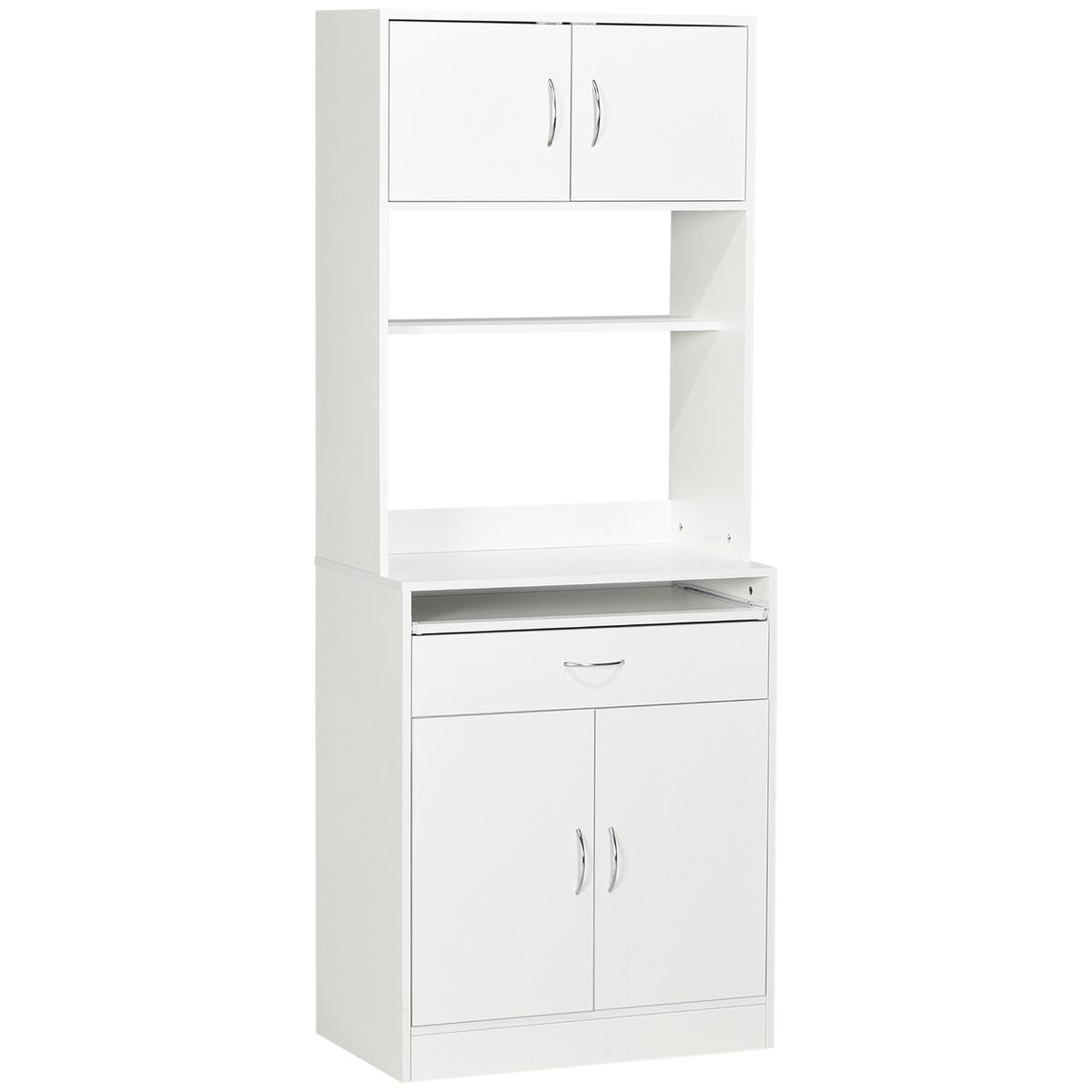 Mueble de cocina Paros Homcom 4 puertas blanco 180x70x40 cm 2