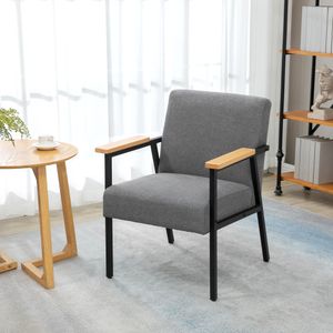 Butaca Modern living Homcom con reposabrazos gris 83,5x64,5x70 cm