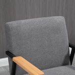 butaca modern living homcom con reposabrazos gris 83,5x64,5x70 cm respaldo