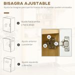 Mueble de cocina Tibeta homcom 3 puertas blanco/natural 180x93x40 cm 7