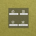 silla de comedor coimbra tapizada verde 72x57x56 cm detalle tres