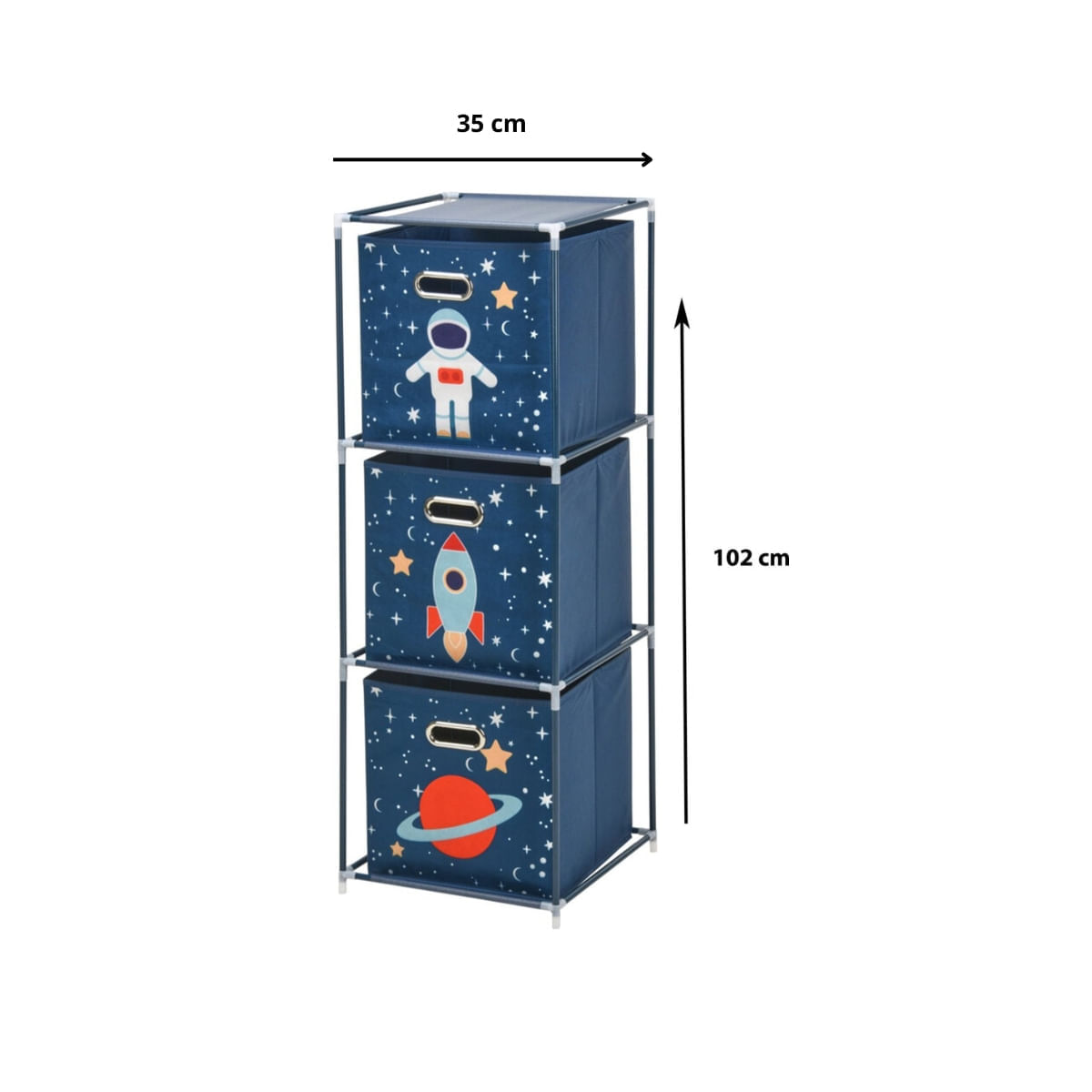 estanteria-infantil-astronauta-3-cajas-de-tela-azul-102x35x35cm-medidas