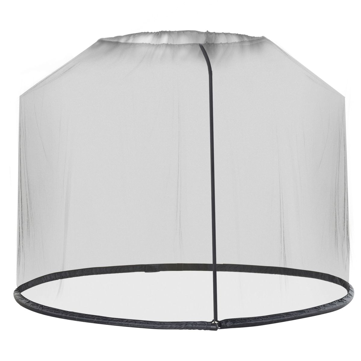 Mosquitera para sombrillas Outsunny con cremallera negro Ø3m 2