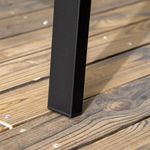 banco de jardín outsunny 2 plazas negro 83x127x63 cm patas