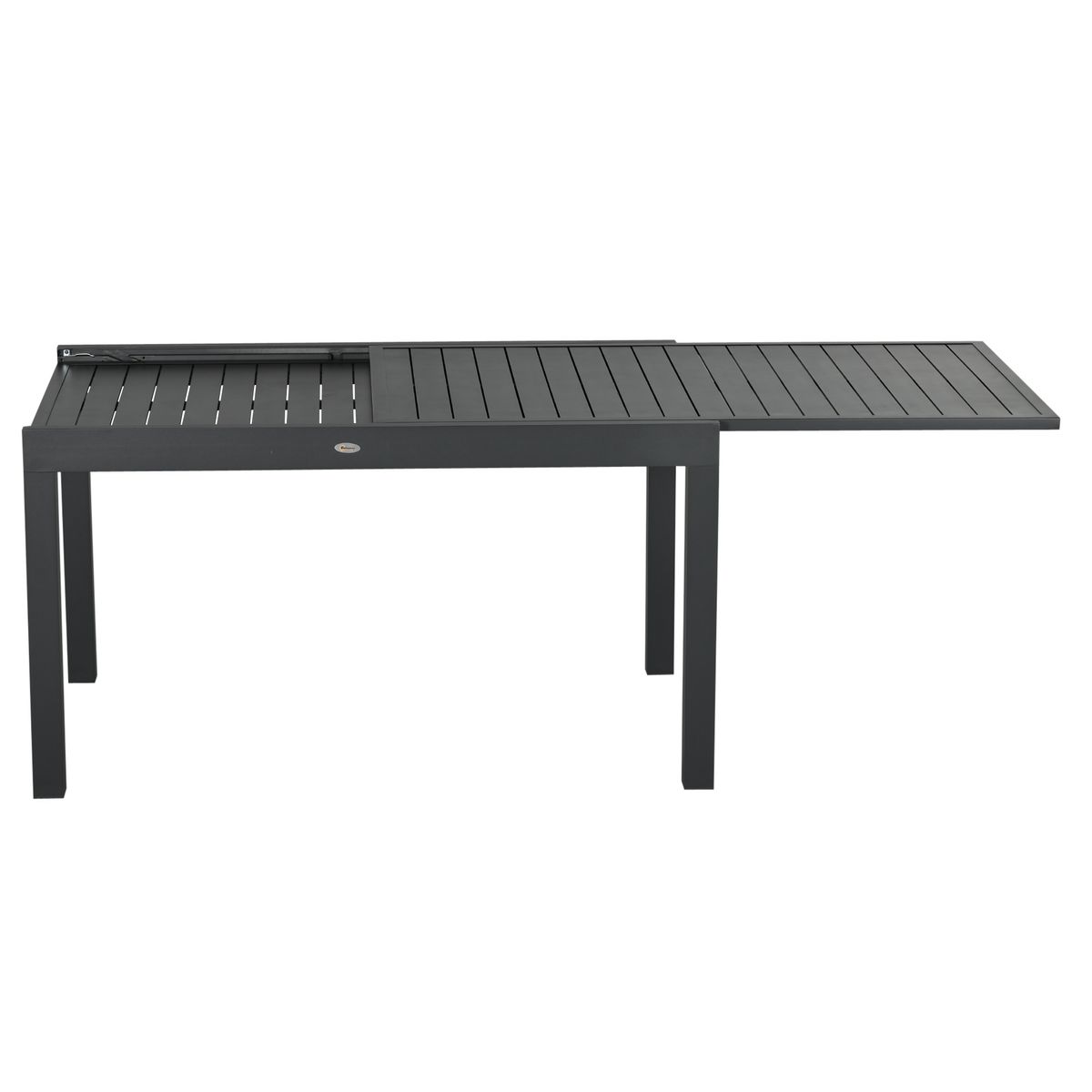 Conjunto de jardín Outsunny 1 mesa extensible + 8 sillas apilables gris 8