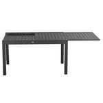 Conjunto de jardín Outsunny 1 mesa extensible + 8 sillas apilables gris 8