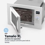 Microondas encastrable Speedybake Plus 6125W Universal Blue 700W función grill blanco tamaño