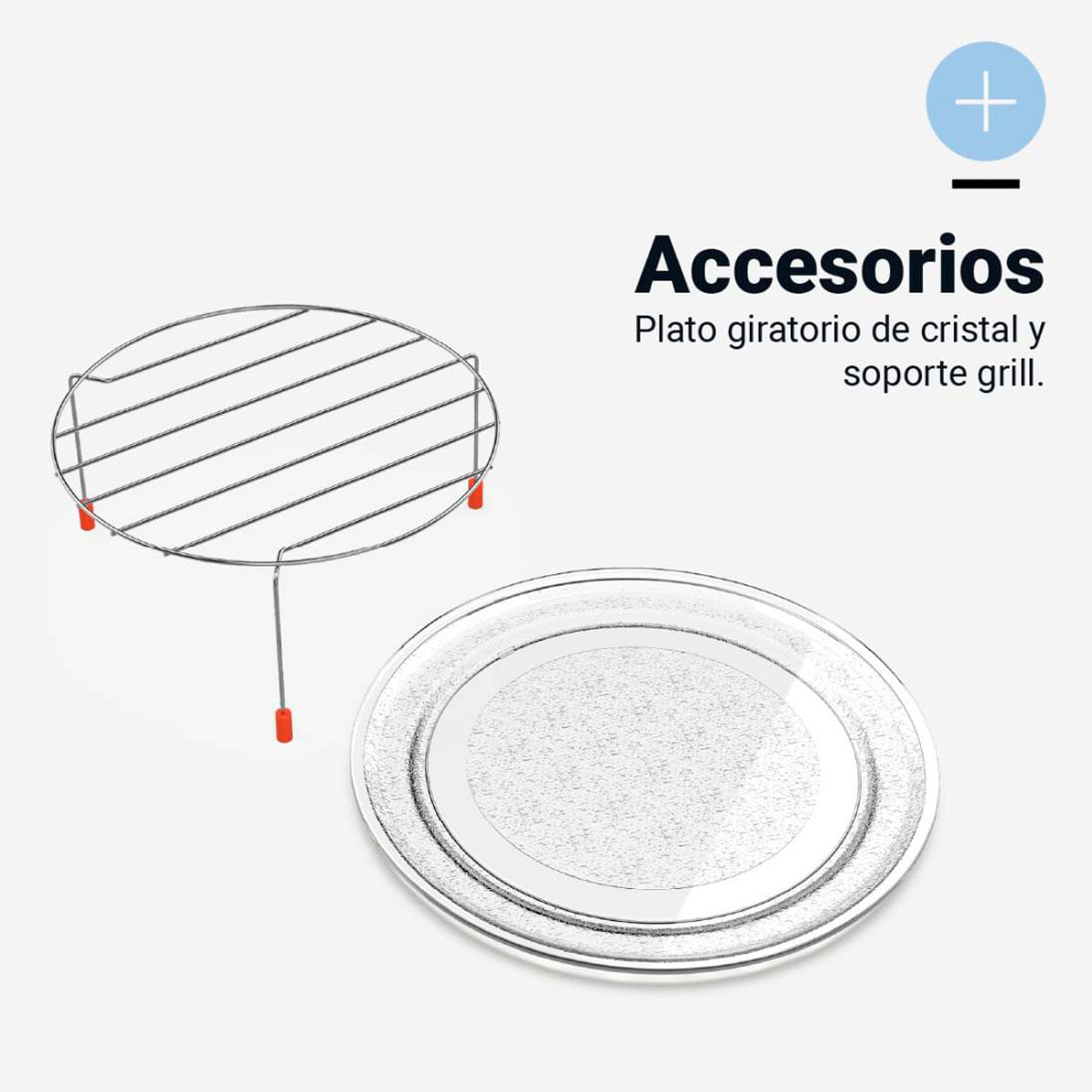 Microondas encastrable Speedybake Plus 6120 Universal Blue 700W función grill negro detalle accesorios